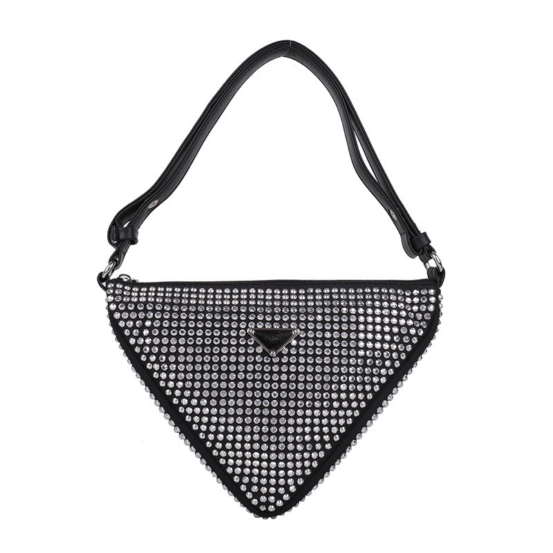 Women's New Fashion Texture Full Diamond One-shoulder Diagonal Bag