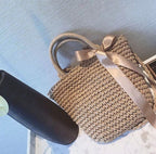New straw bag shoulder portable handbags beach woven straw bag version of the tide female fire package