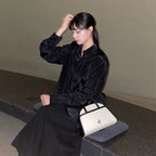 Countercolor Semicircular Stitching Hand Bag Female