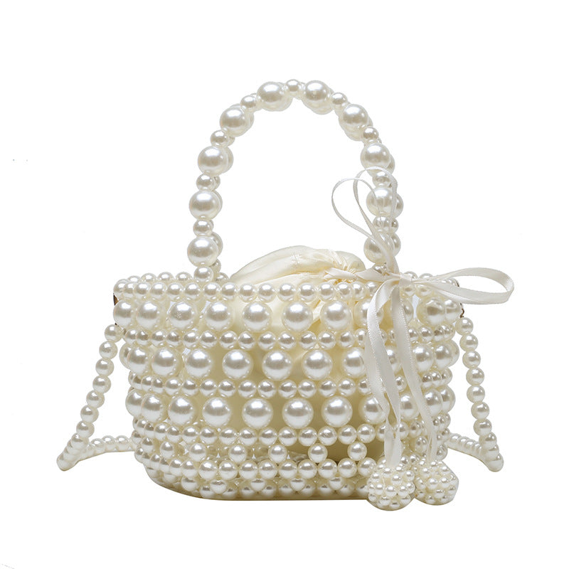 Women's Sweet New Handheld Pearl Chain Messenger Bag