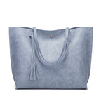 New Women's Fashion Tassel Large Capacity Shoulder Handbag