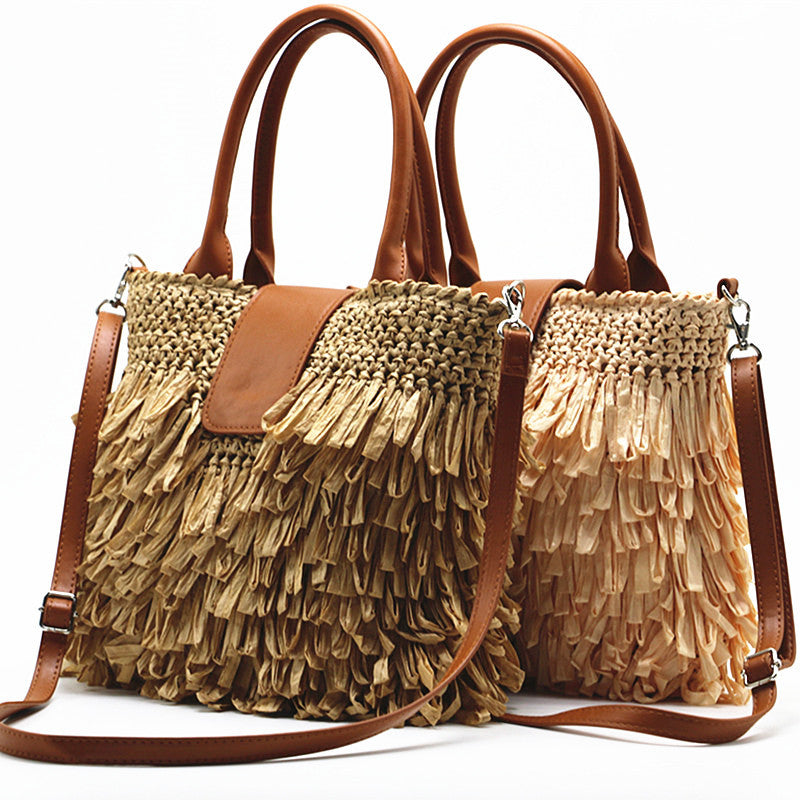 Women's Woven One Shoulder Messenger HandBag