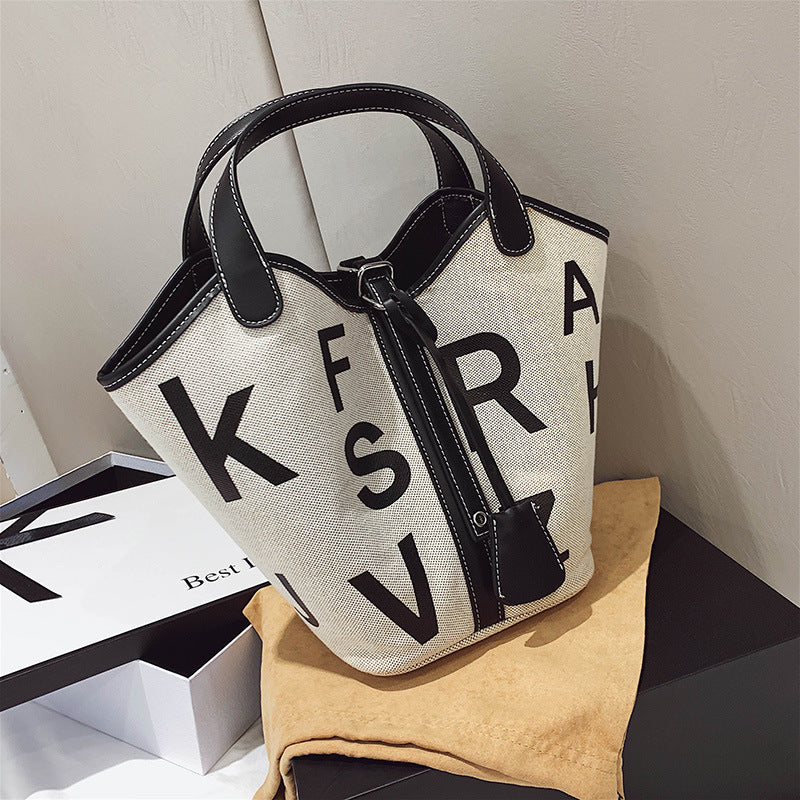 Popular Printing Handbag Wild Texture Canvas handbag