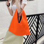 Colorful Paneled Mesh Hollow Handheld One-shoulder Underarm Bag