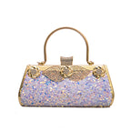 Metal Handbag With Diamond evening bag