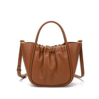 New Leather Women's Niche Design Pleated Messenger Bag