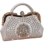 Large Capacity Diamond Inlaid Cross Body Handbag