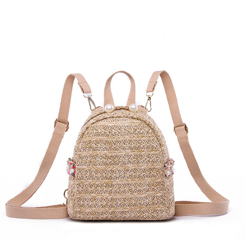 Versatile Fashion Woven Mini Backpack Casual
