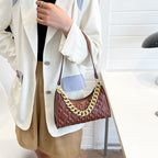 Women's New Fashionable Patent Leather Rhombus Shoulder Bag