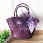 Fashionable Natural Wheat Straw Woven Shoulder Bag
