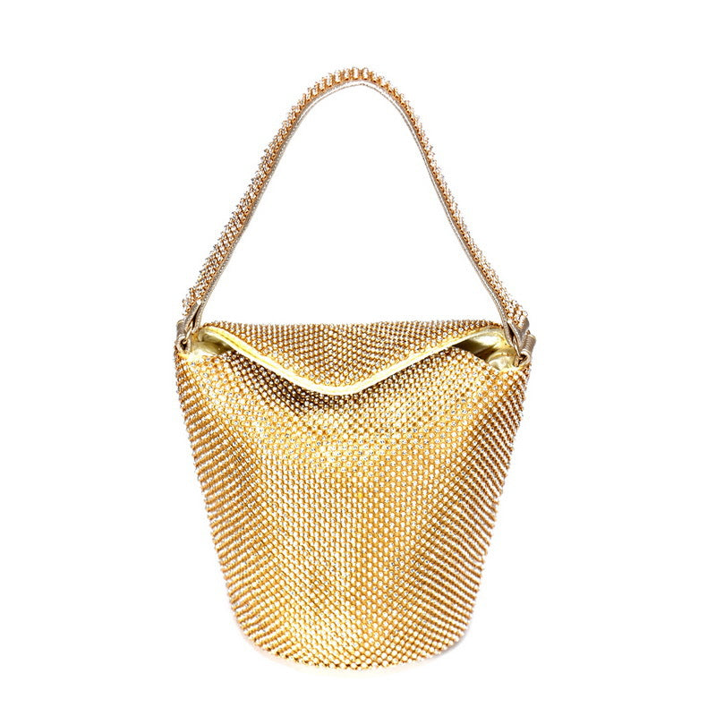 Cross-border New European And American Diamond Encrusted Dinner Bag