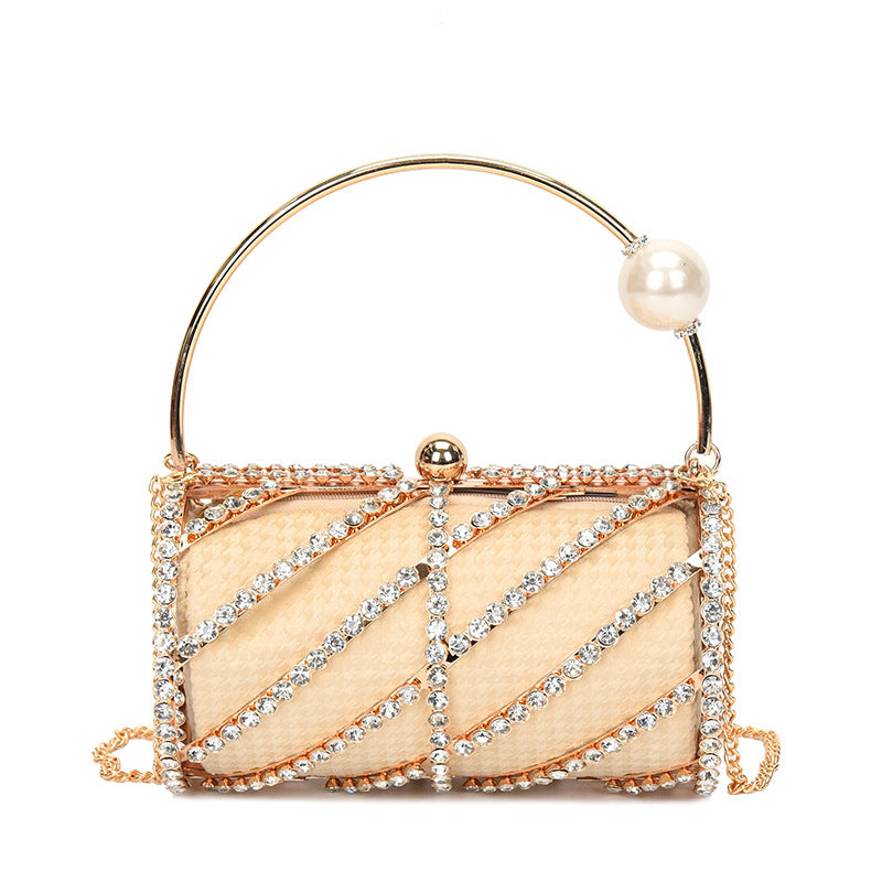 Women's Metal Hand Cage One evening Bag