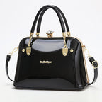 New Popular Bright Leather Steel Frame Fashion Handbag