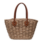 Fashionable One-shoulder Large-capacity All-match Straw Basket Bag