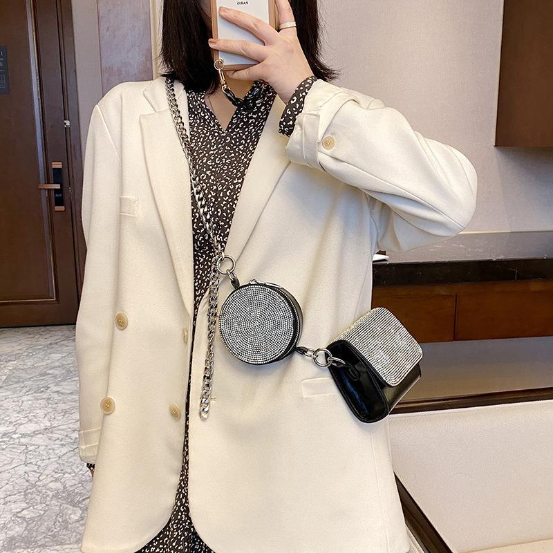 New Western Style Diamond-encrusted Chain Messenger Bag Fashion