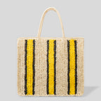 New Striped Large-capacity Straw Bag Fashionable Personality
