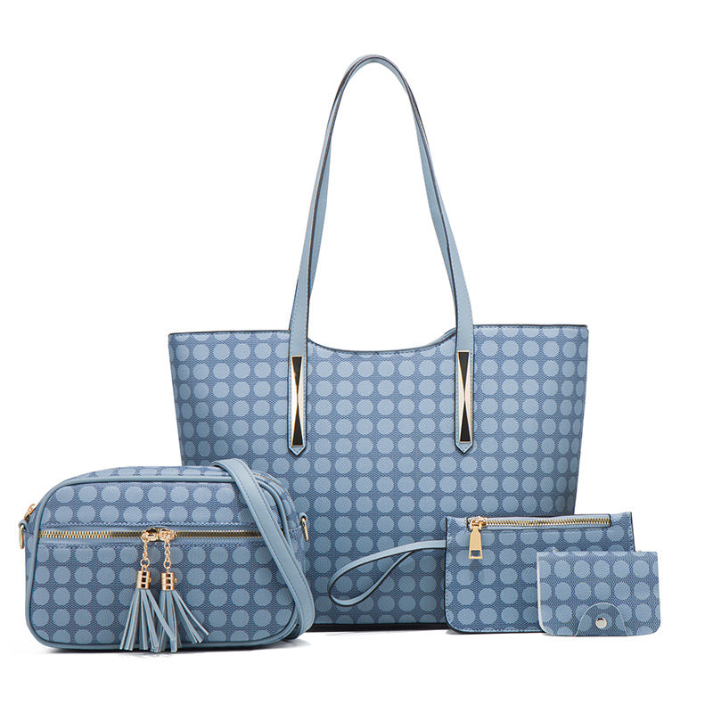 Fashion Polka Dot Four-piece Mother-in-law Bag With Tassel shoulder bag