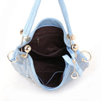 Fashion One-shoulder Messenger Portable Bucket Bag Denim Canvas