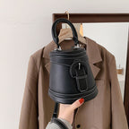 Personalized Lock Bag One Shoulder Western Style bucket bag Women's