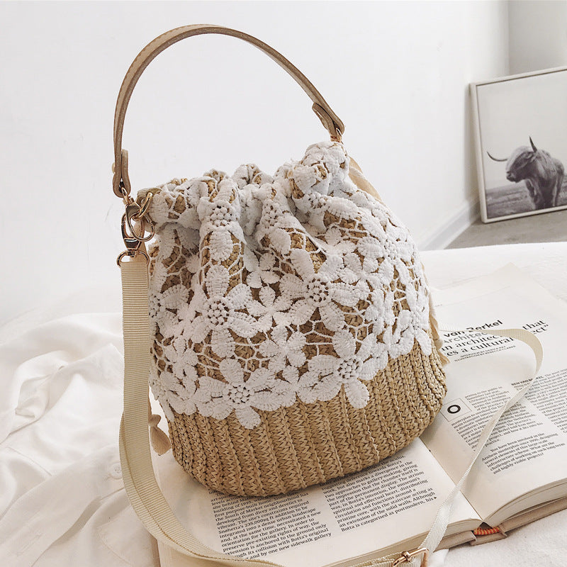 Fairy Rattan Beach Holiday Handheld Messenger Bag