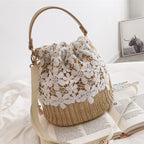 Fairy Rattan Beach Holiday Handheld Messenger Bag