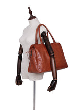Women's Fashionable Commuter Leather Simple Handbag