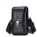 Leather Shoulder Messenger Bag Wear Belt Mobile Phone
