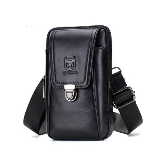 Leather Shoulder Messenger Bag Wear Belt Mobile Phone