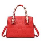 Large-capacity Fashion And Popular Embossed Ladies One-shoulder Messenger Handbag