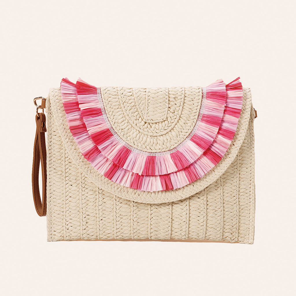 Small Hand Bag Straw Envelope