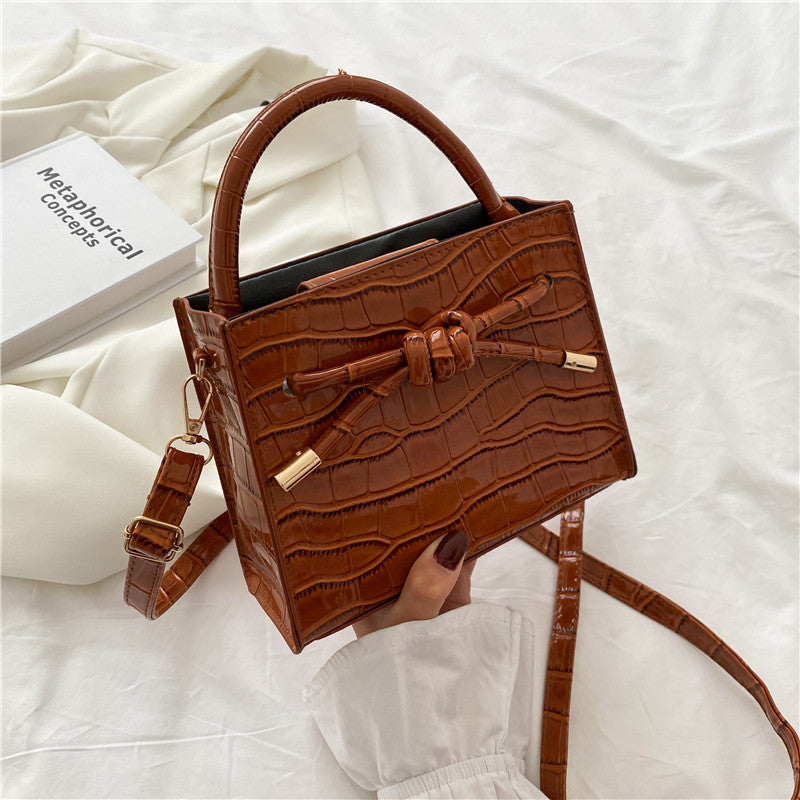 New Style Single Shoulder Messenger Bag Female Mori Stone Pattern