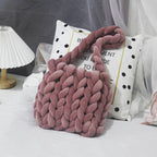 Hand-woven Super Coarse Wool Material Bag