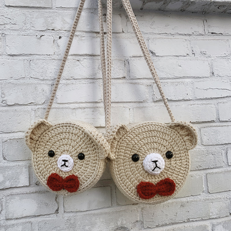 Little Bear Crochet Hand-knitted Bag Diy Material Homemade