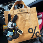 Vertical Square Leather Tote Bag shopping Bag