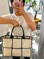 Canvas Fashion Versatile Denim Woven Handbag