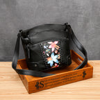 Soft Leather Textured Women's Pouches New Fashion Messenger Bag Mom crossbody Bag Middle-aged And Elderly Trendy Women's Bags
