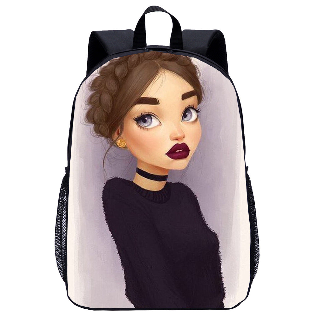 Girl Student School Bag Child