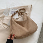 Autumn And Winter New Simple Fashion Large Capacity Suede Ladies