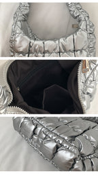 High-grade Small Design One-shoulder Cotton-padded Jacket Bag