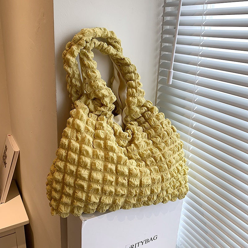 Cloud Bubble Large Capacity Pleated Girl Shoulder Bag