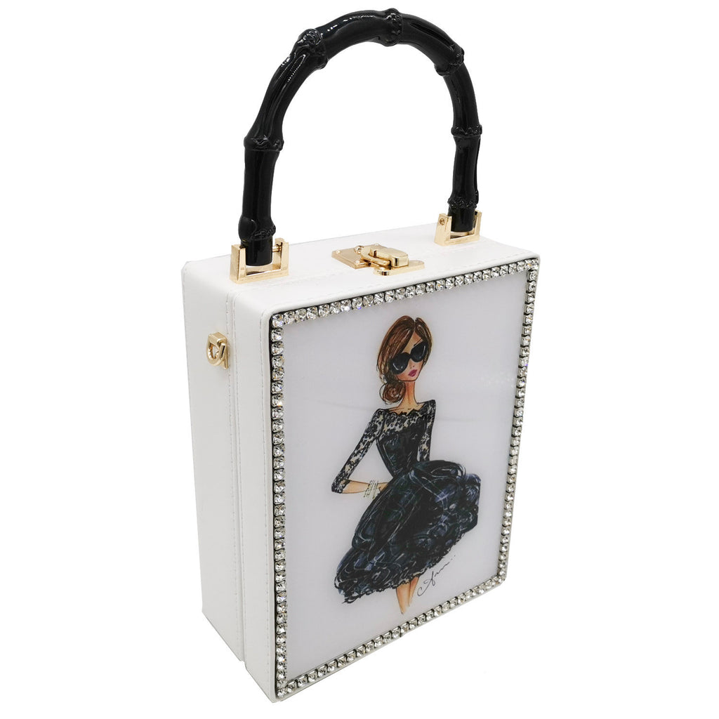 Fashion Printed Pattern Handbag Acrylic Female Bag