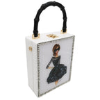 Fashion Printed Pattern Handbag Acrylic Female Bag