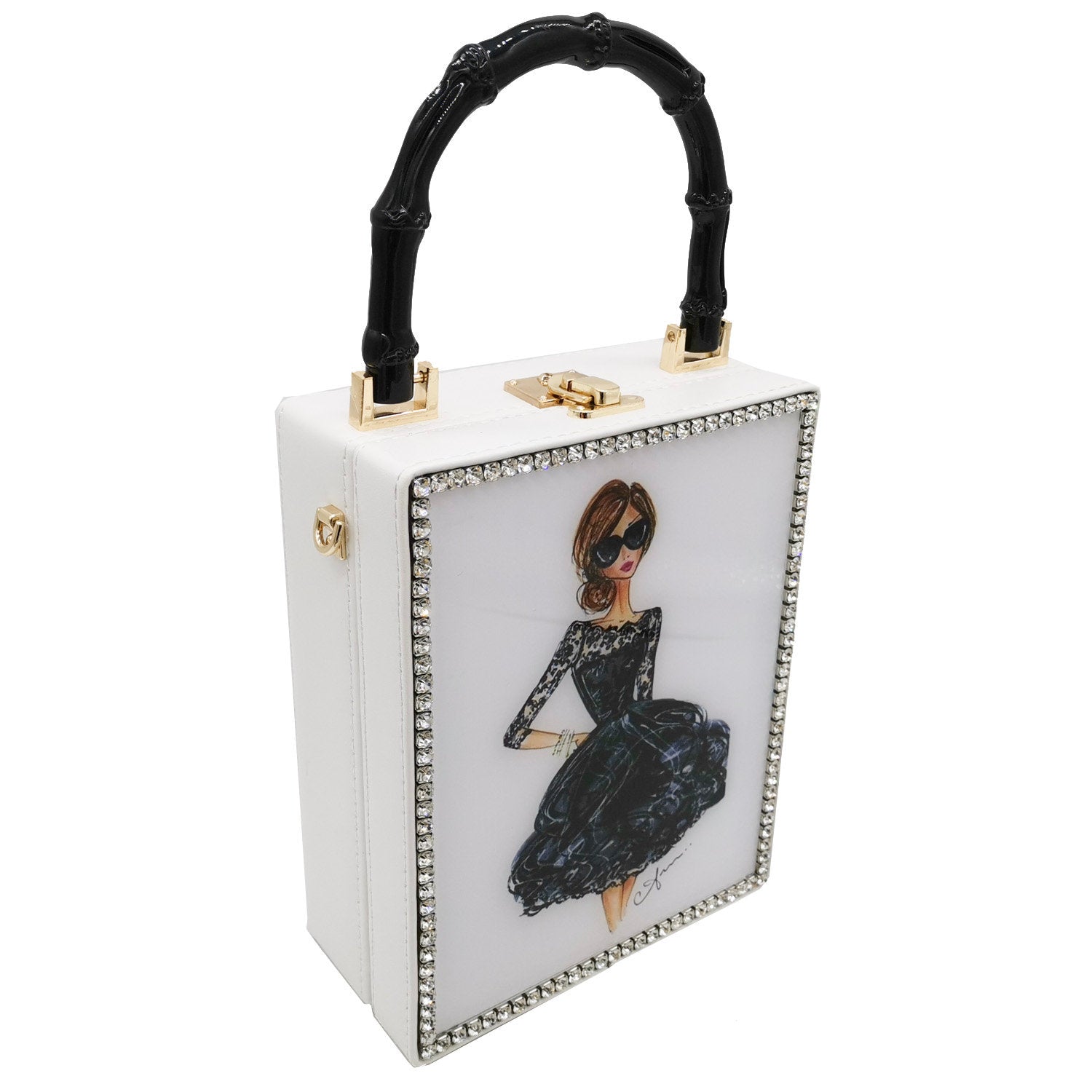 Fashion Printed Pattern Handbag Acrylic Female Bag