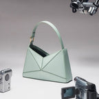 Plain Color Patchwork One-shoulder Bag