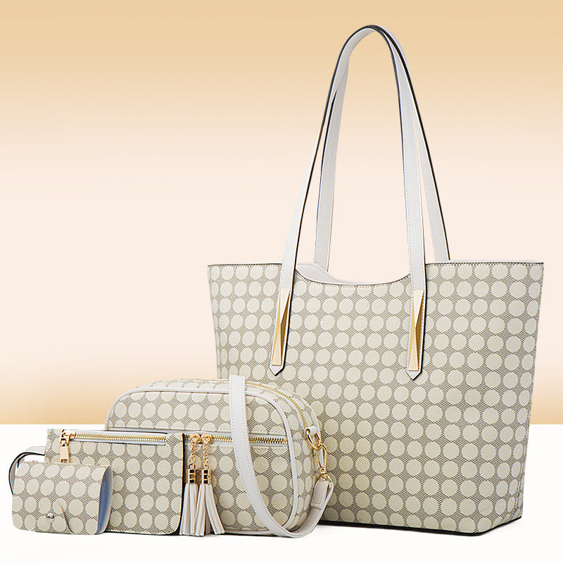 Fashion Polka Dot Four-piece Mother-in-law Bag With Tassel shoulder bag
