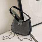 Chain One Shoulder Rhinestone King Bag Portable Women's Bag