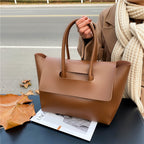 New Winter Simple Car Stitching Solid Color Tote Commuter Bag Female Western Fashion Casual One-shoulder Handbag