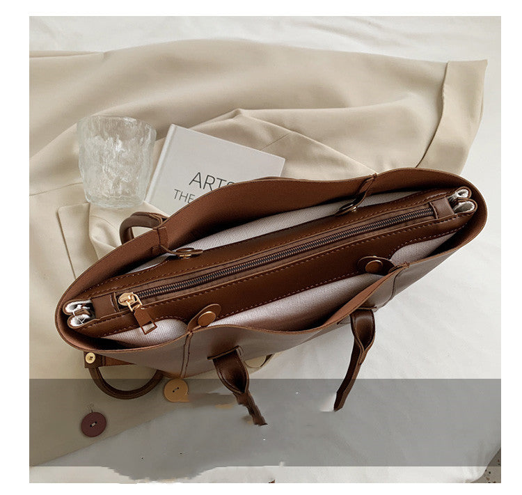 Versatile Retro Tote Bag Niche Fashion Single Shoulder Big Bag Trend