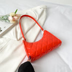 Women's New Fashionable Patent Leather Rhombus Shoulder Bag