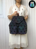 Geometric Luminous Backpack Student Stitching Fashion